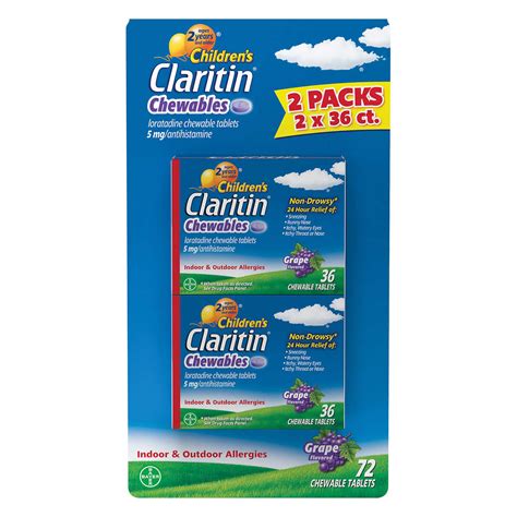 Children's Claritin Chewable 5 mg 72 Count – Affordable Meds