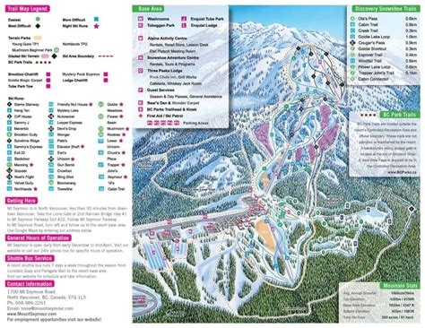 Mt Seymour Trail Map | Liftopia