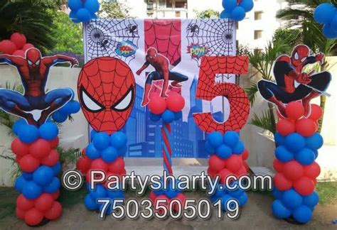 Spiderman Theme Birthday Decoration Kits| Spiderman Themed Birthday Supplies Online India ...