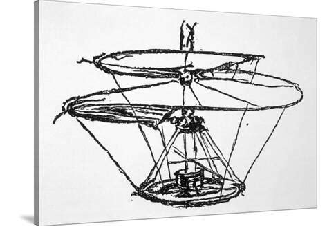 Leonardo Da Vinci Sketch of a Flying Machine Giclee Print - AllPosters.co.uk