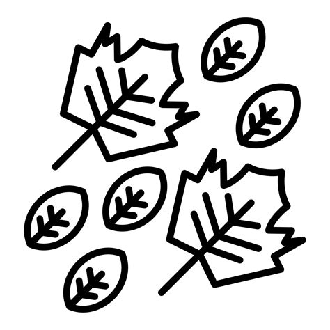 Leaves Falling Line Icon 14731066 Vector Art at Vecteezy