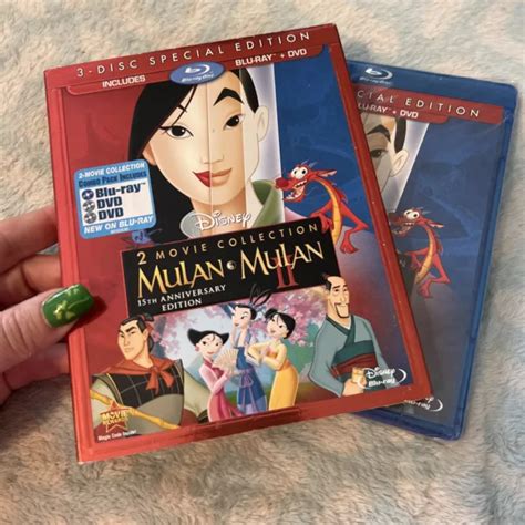 NEW* MULAN BLU-RAY 2 Movie Collection 3-Disc Special Edition. Disney W~ OOP SLIP $21.50 - PicClick
