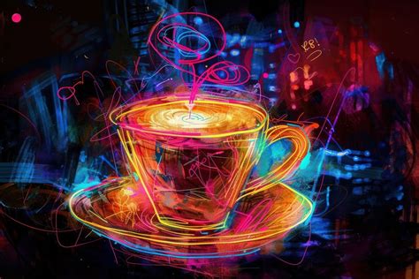 Coffee cup lighting pattern purple. | Free Photo Illustration - rawpixel