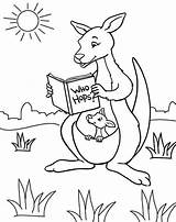 Kangaroo Coloring Pages For Kids sketch template