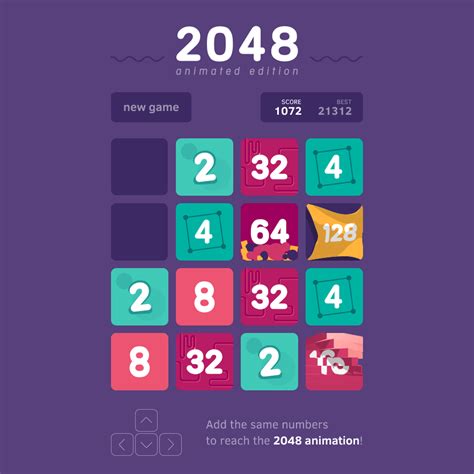 2048 - Animated edition | Design puzzle, Game design, Puzzle game ui