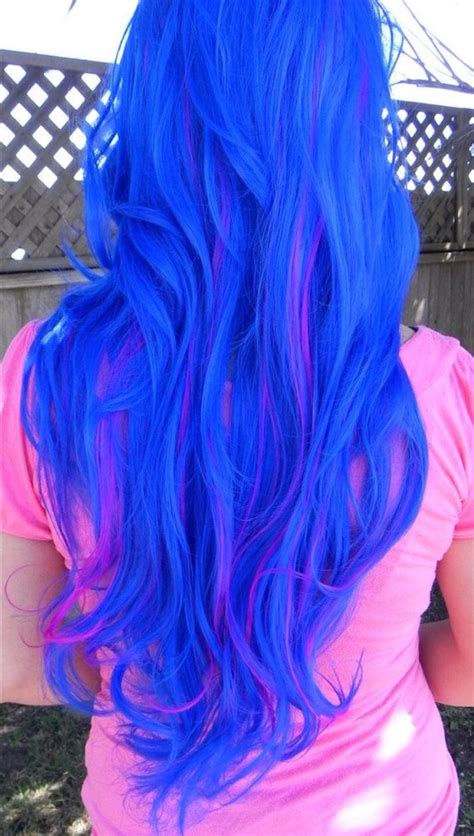 Bright blue hair dye color for light hair | Neon hair, Hair styles ...