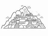 Peru Inspired Coloring For Kids  Page sketch template