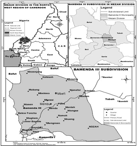 Location Map Bamenda III Source: Adapted from Bamenda III council map ...