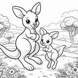 Adorable Baby Kangaroo Coloring Book 70  sketch template