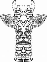 Totem Pole Coloring Page  Home sketch template