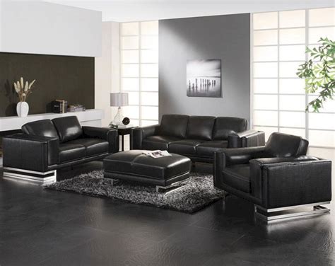 Contemporary Black Leather Couch - Odditieszone