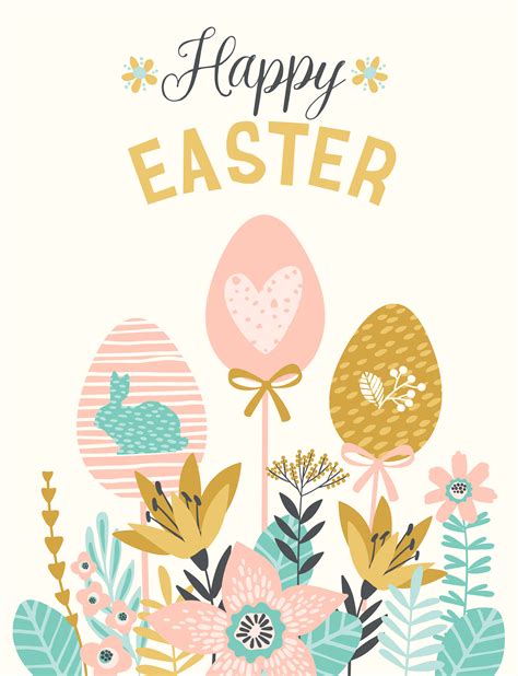 Happy Easter. Vector template for card, poster, flyer and other users ...