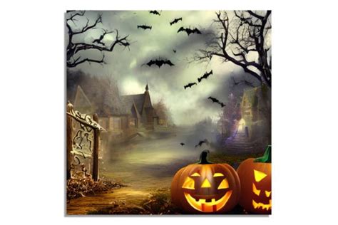 Halloween Landscape Illustration Graphic by Craftable · Creative Fabrica