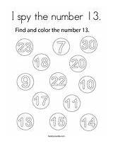 My Number 13 Coloring Page  Twisty Noodle sketch template
