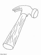 A Hammer coloring Page sketch template