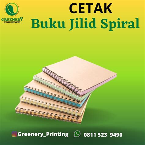 Greenery Cetak Buku Jilid Spiral di Palangka Raya