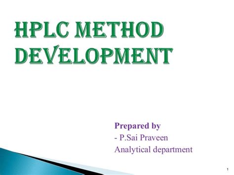 Hplc method development