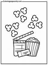 50 Popcorn Coloring Pages  ColoringPagesOnlycom sketch template