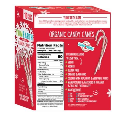 Yum Earth Holiday Organic Candy Canes, 10 ct - Kroger