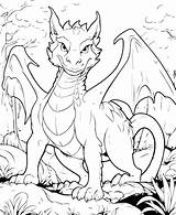 Premium Vector  Dragon coloring Page For Kids sketch template