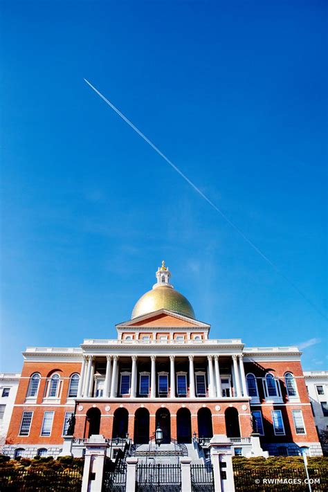 Framed Photo Print of BOSTON MASSACHUSETTS STATE HOUSE BUILDING COLOR ...