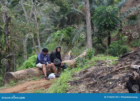 A Group of People Camping Together in Nature Editorial Stock Image ...