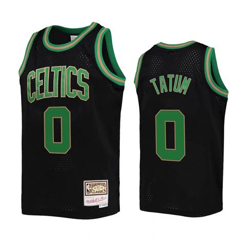 Youth Jayson Tatum Boston Celtics Black Reload Jersey Hardwood Classics ...