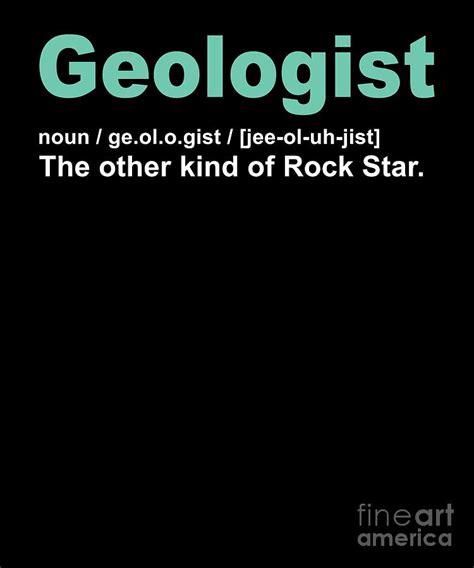 Geologist Rock Star Definition Geology Pun Rocks Digital Art by Henry B