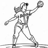 Softball Pitcher In Action Coloring Page  Pagescom sketch template