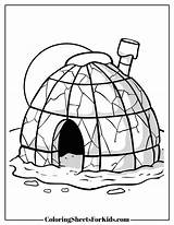 Igloo Coloring Pages Free PDF Printables  Sheets For Kids sketch template