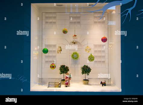 Fenwicks Christmas Shop Window Display Canterbury England Stock Photo ...