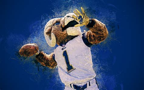 Download wallpapers Rampage, mascot, Los Angeles Rams, 4k, art, NFL ...