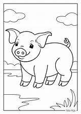 Pig Coloring Pages Free Printable PDFs  WakeTheKids sketch template