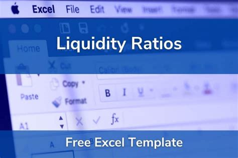 Liquidity Ratios – Excel Model • 365 Financial Analyst