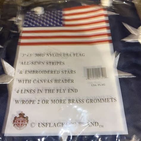 US AMERICAN FLAG 3x5ft Heavy Duty Embroidered Stars Sewn Stripes ...