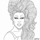 Drag Queen Coloring Pages sketch template