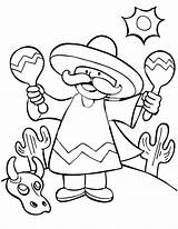 Mexican Boy Coloring Page Sketch sketch template