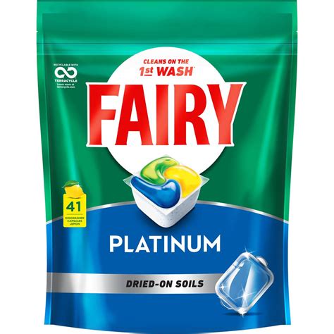 Fairy Platinum All In One Lemon Automatic Dishwasher Tablets 41 Pack ...