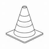 Safety Cone Coloring Page Pages sketch template