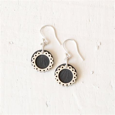 Welsh Slate Studs - Mari Eluned Jewellery