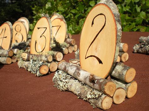Wood Wedding Table Numbers Rustic Wedding 1-8 by aTwistOfNature