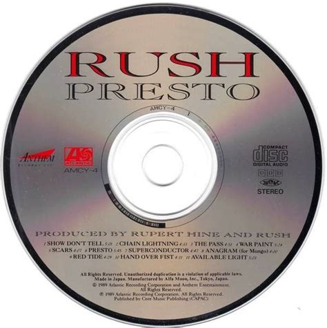 Rush - Presto (CD) For Sale