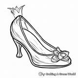Cinderella Glass Slipper Coloring Page Sketch Coloring sketch template