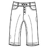 Trousers Outline sketch template