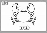 Crab Coloring Page  Ezpzlearncom sketch template