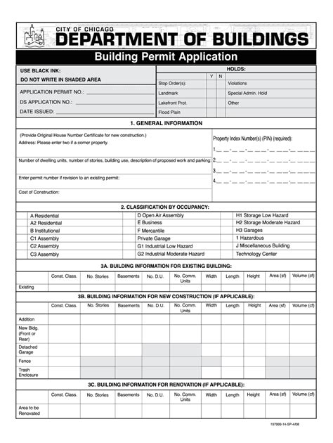 Chicago Dept Building Permit - Fill Online, Printable, Fillable, Blank ...