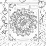 Jewelry BoxColoring Book Antistress For Children And Adults  sketch template