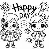Free Printable Happy Day coloring Page  Download Print Or Color sketch template