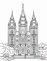 Temple Lds Coloring Page sketch template