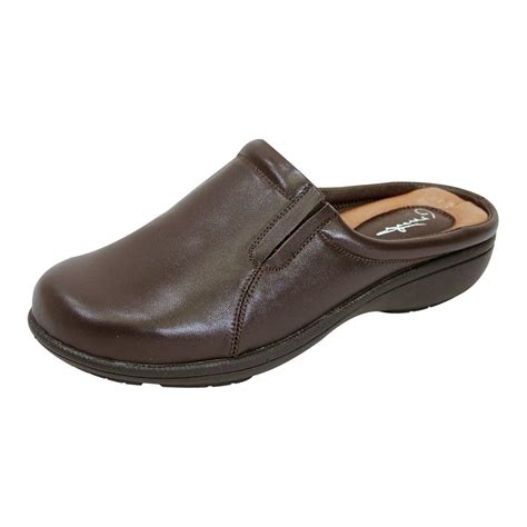 PEERAGE Mary Women Extra Wide Width Comfort Leather Clog - Walmart.com - Walmart.com